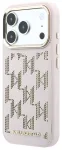 Karl Lagerfeld PU Perforated Monogram telefoni &uuml;mbris MagSafe toega iPhone 17 Pro roosa
