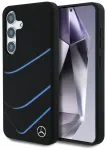 Etui Mercedes Silicone Contrasted Curves MagSafe do Samsung Galaxy S25 czarny