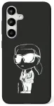 Etui Karl Lagerfeld Silicone Graffiti     Ikonik Printed Logo MagSafe Samsung Galaxy S25 czarny