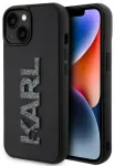 Karl Lagerfeld KLHCP15S3DMBKCK 3D Rubber Glitter Logo &uuml;mbris telefonile iPhone 15 must