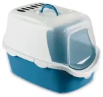 Cat toilet closed Cathy Easy Clean 56x40x40cm white|blue