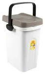 Konteiner lemmikloomatoidu hoidmiseks 2,5kg 7L 23x19x31cm valge/helehall