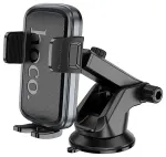 Autohoidik telefonile Hoco esiklaas / armatuurlaud H79 must ja hall
