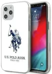 U.S. Polo Assn. USHCP12MTPUHRWH iPhone 12 / 12 Pro 6,1" l&auml;ikiva suure logoga &uuml;mbris, valge