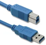 Qoltec USB-kaabel USB-A - USB-B 1 m sinine USB-kaabel