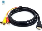 Riff HDMI A Isane - 3 RCA heli- ja videokaabel 1m must