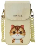 Nimmy torebka na telefon khaki Big Eyed Pet 2.0 Cat