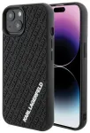 Karl Lagerfeld KLHCP15S3DMKRLK 3D Rubber Multi Logo nutitelefoni kate iPhone 15 must
