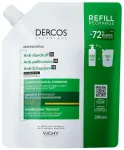 Vichy Dercos Shampoo Refill - 390ml - Daily Balancing Formula for Normal to Oily Hair - Face the Future
