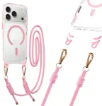 Tel Protect Strap Clear telefoni &uuml;mbris iPhone 17 Pro Max roosa