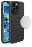 Woven Case telefoni &uuml;mbris MagSafe toega iPhone 15 Pro must