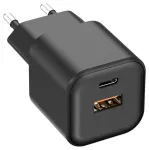 Setty LSGaN-AC-201 reisilaadija | 20W | GaN | USB-A, USB-C | must