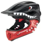 Rockbros TT-32006 Shark Children's Bike Helmet with Detachable Jaw Size S (48-52) - Black