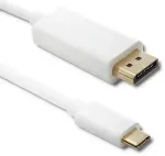 Qoltec Displayport Alternate mode kaabel | USB 3.1 t&uuml;&uuml;p C isane | Displayport isane | 5K | 1m