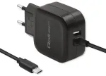 Qoltec Charger reisilaadija | 17W | USB-A | Micro USB kaabliga komplektis