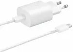 Samsung EP-TA800 reisilaadija | 25W | USB-C | koos USB-C kaabliga komplektis | valge