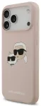 Karl Lagerfeld Liquid Silicone Double Heads MagSafe Case &uuml;mbris iPhone 17 Pro Max jaoks, roosa