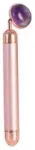 Jade Roller Massager Electric Pink Handle and Amethyst Jade