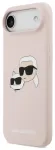 Karl Lagerfeld Liquid Silicone Double Heads phone case with MagSafe support for iPhone 17 Air pink