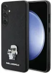 Original Pouch KARL LAGERFELD k&otilde;va &uuml;mbris Saffiano Karl & Choupette Metal Pin KLHCS24SPSAKCMPK nutitelefonile Samsung Galaxy S24 must