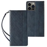 Magnet Strap raamatut&uuml;&uuml;pi telefoni &uuml;mbris iPhone 12 Pro Max sinine