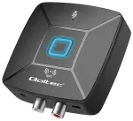 Qoltec Juhtmevaba heli HiFi koju ja autosse Saatja Vastuv&otilde;tja | Bluetooth 6.0 | NFC | 2 x RCA | 1 x 3.5mm MiniJack | Mikrofon