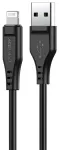 Acefast C3-02 andmeside- ja laadimiskaabel | MFI | USB-A kuni Lightning | 12W | 1.2m | must