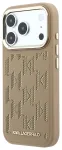 Karl Lagerfeld PU Perforated Monogram telefoni &uuml;mbris MagSafe toega iPhone 17 Pro Max beež