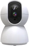 Riff RF-0306 nutika kodu 2.4GHz Wi-Fi 4MP sisevalvekaamera automaatse j&auml;lgimisega, valge