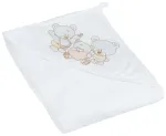 Kapuutsiga saunalina BEAR white pearl 80x80 cm TegaBaby MS-014