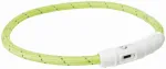 Reflective dog collar - Trixie Flash light ring USB, XS-S: 35 cm|&oslash; 7 mm, green
