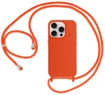 Strap Silicone telefoni &uuml;mbris iPhone 13 Pro Max oranž