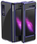 Plating Case hard case Electroplating frame Cover for Samsung Galaxy Fold blue