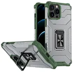 Crystal Ring Tough Rugged telefoni &uuml;mbris alusega iPhone 13 Pro Max roheline