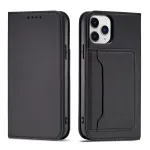 Magnet Card raamatut&uuml;&uuml;pi telefoni &uuml;mbris aluse ja iPhone 12 Pro must
