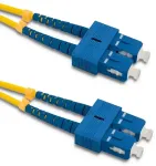 Qoltec kiudoptiline patchcord SC/UPC - SC/UPC | &Uuml;ksmood | 9/125 | G652D | Dupleks | 2m