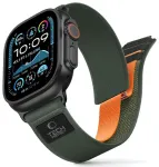 Tech-Protect nutikella rihm Apple Watch 8/9/10/11/SE/Ultra (44/45/46/49 mm) jaoks | nailonist | roheline/oranž