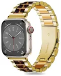 Tech-Protect Modern nutikella rihm Apple Watch 6/7/8/9/10/SE (40/41/42 mm) jaoks | roostevaba teras | leopardimustriline