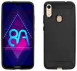 Fusion Trust Back Case silikoonist kaitse&uuml;mbris Huawei Y6S | Honor 8A | Y6 Prime 2019 jaoks, must