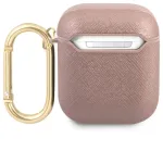 GUA2SASMP Guess Saffiano PC|PU Metal Logo &uuml;mbris Airpods 1|2 roosa