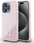 Etui Karl Lagerfeld Silicone Shadow Metal Initial MagSafe do iPhone 15 Pro Max r&oacute;żowy