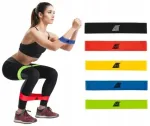 Malatec GC6242 erineva tugevusega lateksist treeningkummid (5tk) hoiukotiga Rainbow