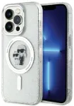 Karl Lagerfeld KLHMP15LHGKCNOT Karl&Choupette Glitter telefoni &uuml;mbris MagSafe toega iPhone 15 Pro l&auml;bipaistev