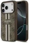 Case Guess 4G Printed Stripes MagSafe for iPhone 17 Pro brown