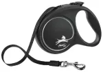 Rullrihm koertele &ndash; Trixie Flexi BLACK DESIGN, tape leash, S: 5 m, black
