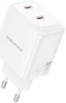 Borofone BN31 reisilaadija | 45W | GaN, PD, QC | USB-C | valge