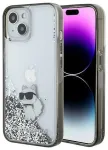 Karl Lagerfeld KLHCP15SLKCNSK iPhone 15 | 14 | 13 6.1" transparent hardcase Liquid Glitter Choupette
