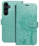 MEZZO tree raamatut&uuml;&uuml;pi telefoni &uuml;mbris Samsung Galaxy A35 5G (A356) roheline
