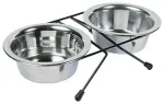Kausside komplekt alusega - Trixie Eat on Feet Bowl Set, 2*0.45l/13cm