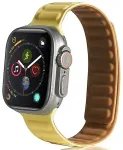 Beline nutikella rihm Apple Watch (42/44/45/49 mm) jaoks | silikoonist | kollane